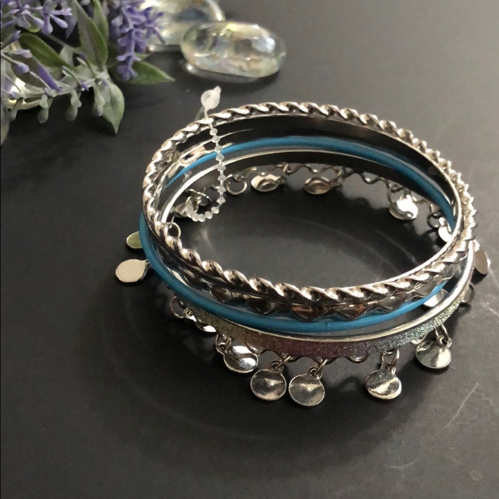 Silver Bangle Set - Picture 3 of 4